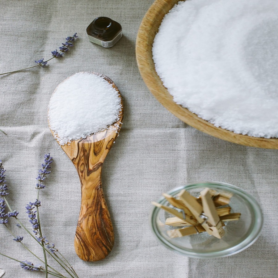 homemade air freshener with fabric softener and salt