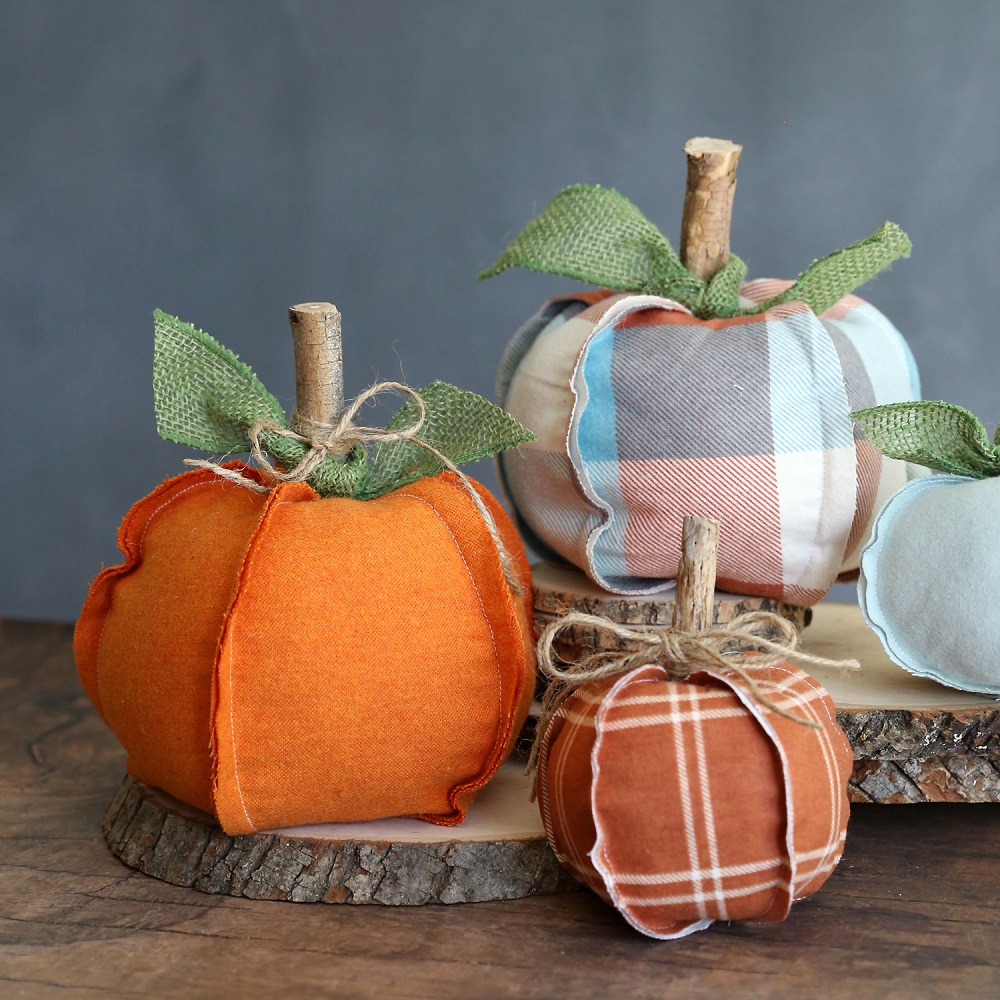 how to make fabric pumpkins
