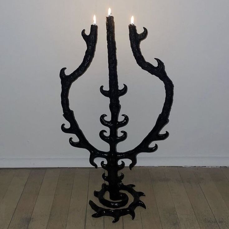 witchy aesthetic handmade ceramics candelabra