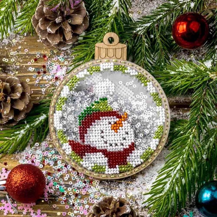 Santa Ball Ornament Bead kit