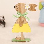 Wooden Bunny Statue