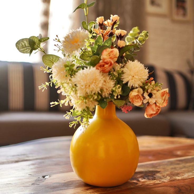 yellow vase