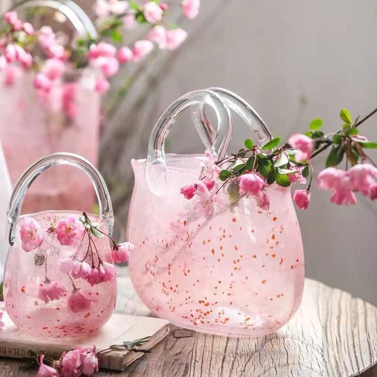 glass purse vase