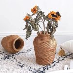Natural fiber vase