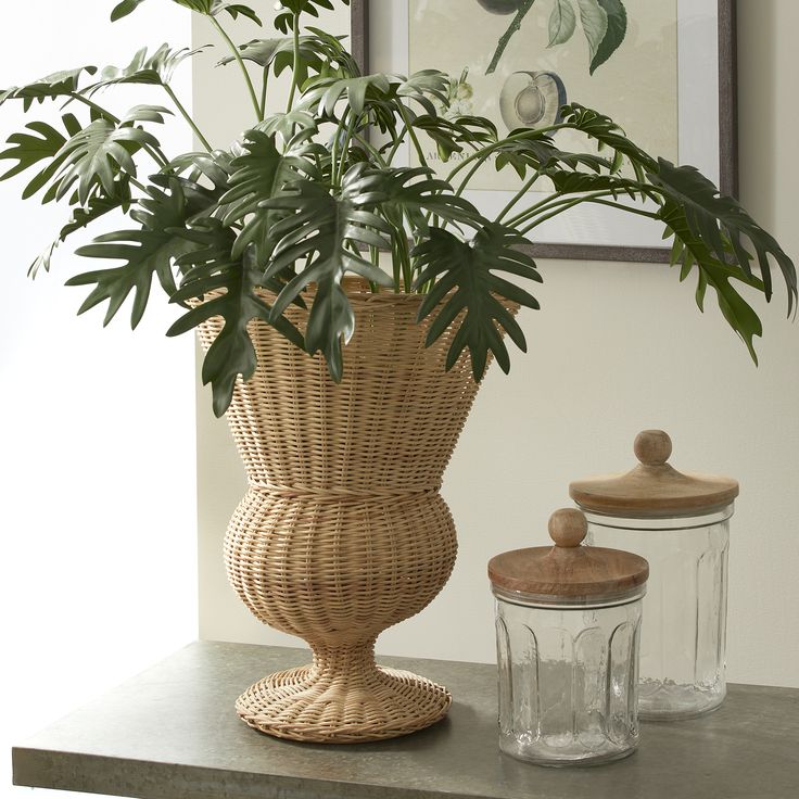 wicker vase