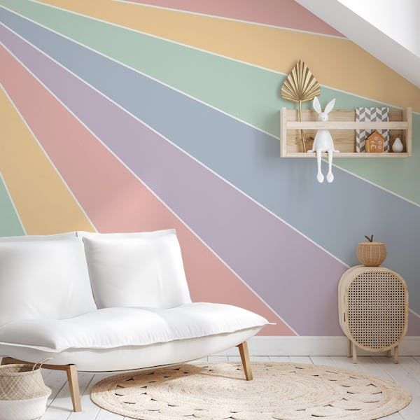 Light-hued wallpaper