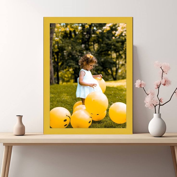 yellow picture frame