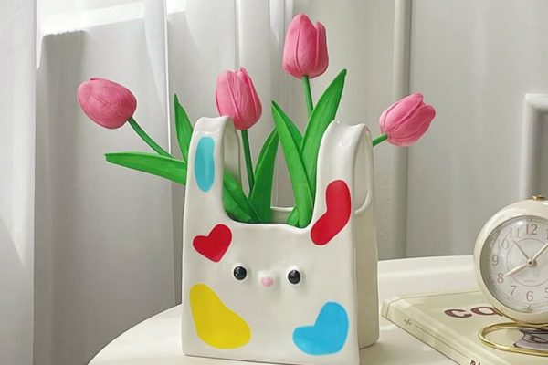 Cute Vases: Transform Your Space with Whimsical Decor Ideas Tote Bag Ceramic Vase
