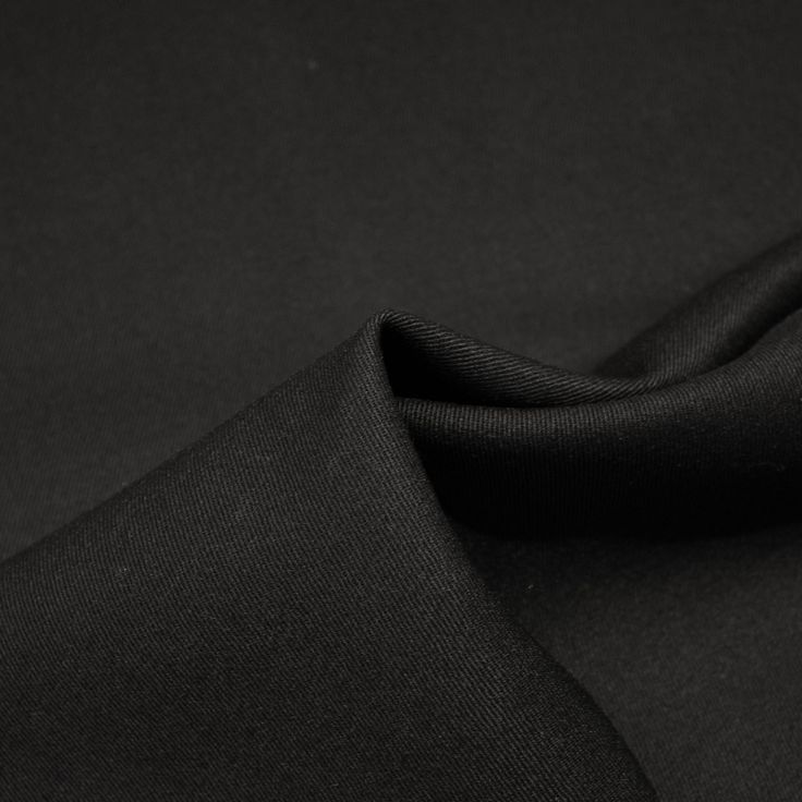 Black Wool Twill