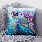 Turtle print pillow