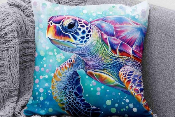 Turtle Pillow: Enhance Your Child’s Bedroom Decor Today Turtle print pillow